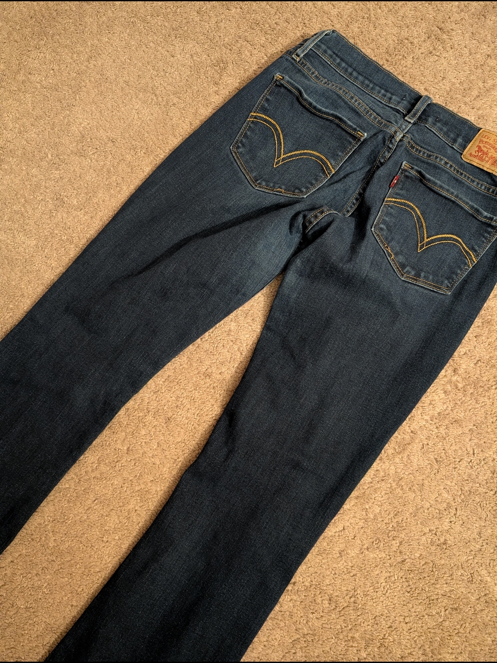 Levi's 524 Dark Wash Boot Cut Jeans Size 5 - Picture 7 of 12